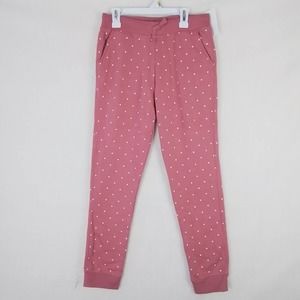 Oshkosh Fleece Lined High Rise Jogger Girl's Size 14 in‎ Pink Polka Dots
